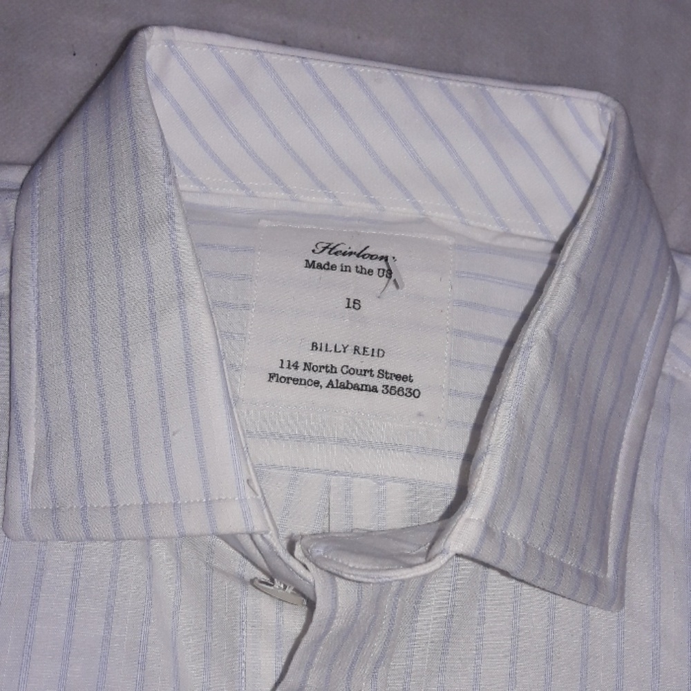 Billy reid casual white/l blue shirt size small
